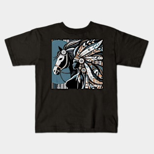 Queen and her horse by Charlotte VanRoss (cvanross ) Kids T-Shirt